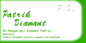 patrik diamant business card